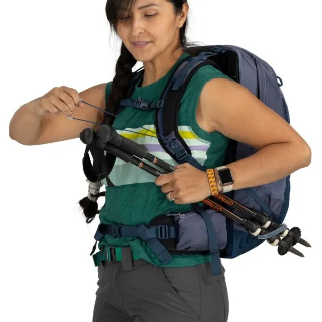 【Osprey】雙11 Tempest 22 輕量化登山背包 女 Anchor Blue (輕量旅行後背包 快速移動單車登山健