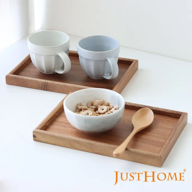 【Just Home】沉穩深色胡桃木-木質拖盤2件組17x25cm(托盤 端盤 置物盤)