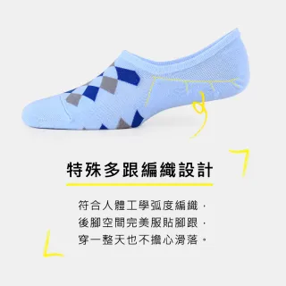 【PULO】3雙組 純棉英倫格線隱形襪(男女襪/隱形襪/止滑襪/船襪/襪/襪子)
