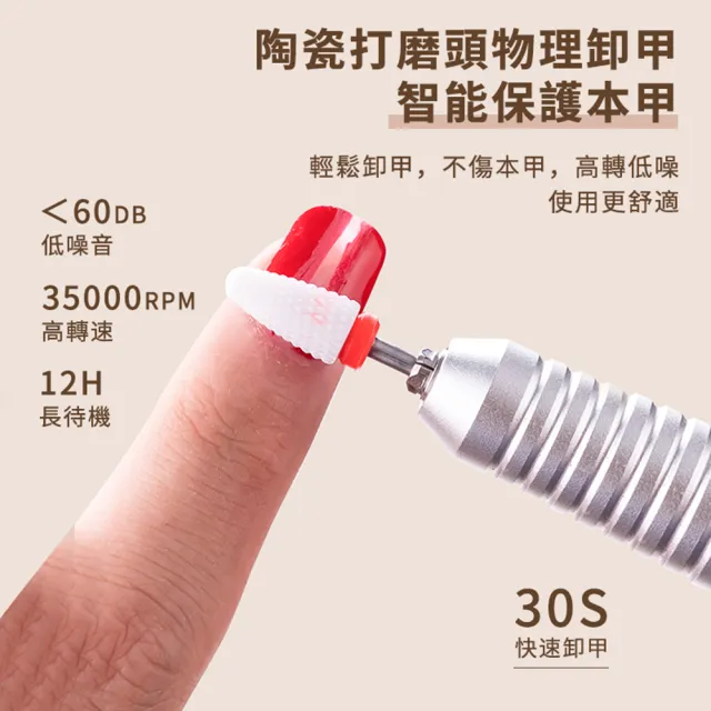 【小不記】35檔/無級變速/便攜式/電動美甲打磨機(修甲 卸甲 打磨 去死皮 拋光 磨甲機 美甲儀 指甲打磨器)
