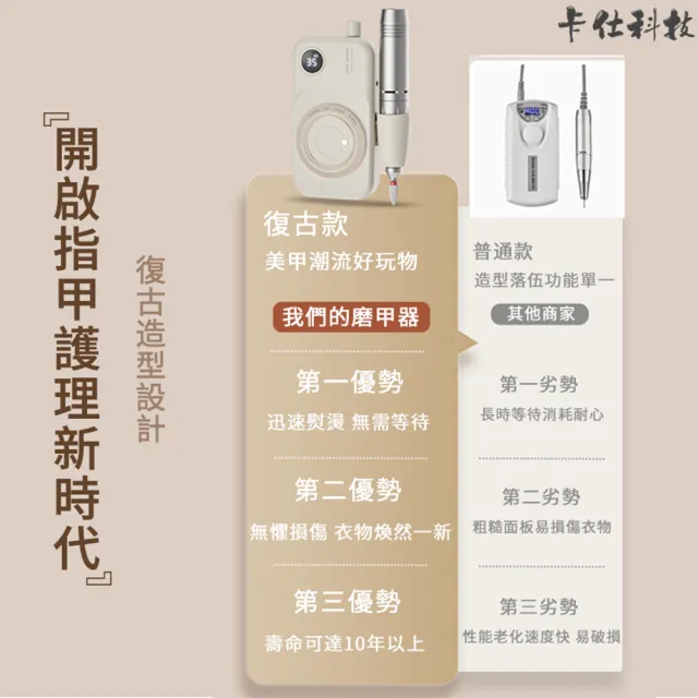 【小不記】35檔/無級變速/便攜式/電動美甲打磨機(修甲 卸甲 打磨 去死皮 拋光 磨甲機 美甲儀 指甲打磨器)