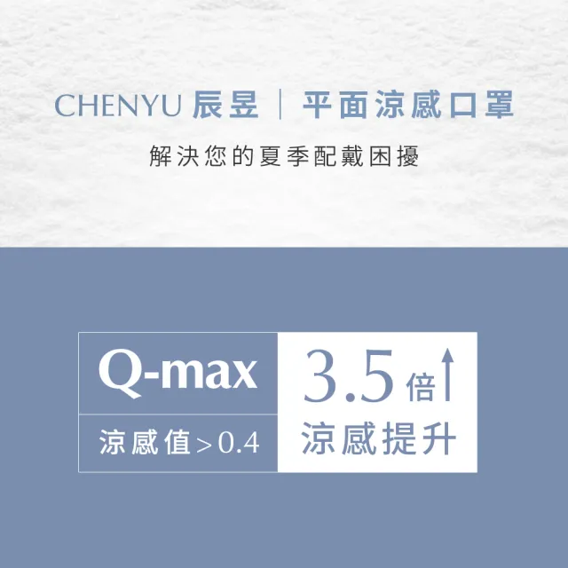 【辰昱】辰昱平面涼感醫療口罩30入單片裝/共三盒(沁透涼爽/透氣滑順/有鼻樑壓條/大眾臉型適用)