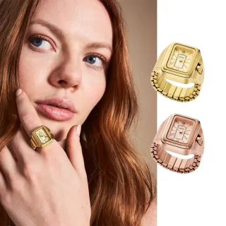 【FOSSIL】Raquel手錶戒指系列 不鏽鋼鍊帶 14MM (多色可選)