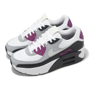 【NIKE 耐吉】休閒鞋 Air Max 90 LV8 女鞋 白 紫 黑 厚底 增高 氣墊 運動鞋 緩震(FD4328-109)