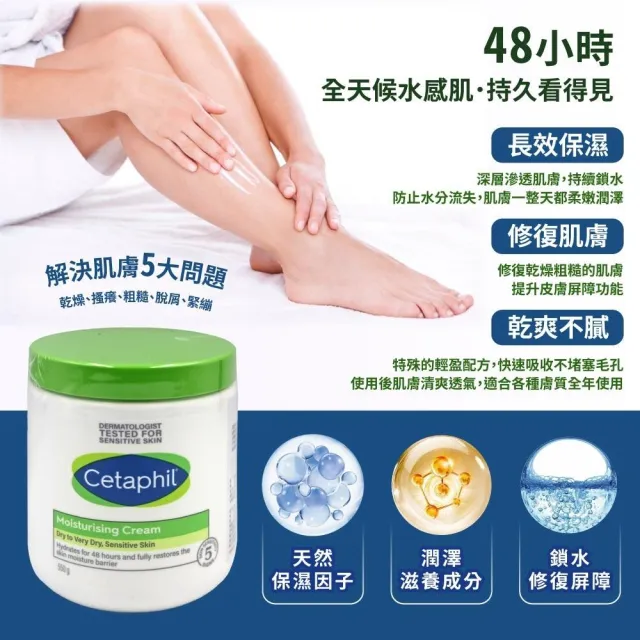 【Cetaphil】長效潤膚霜x4罐(550g)