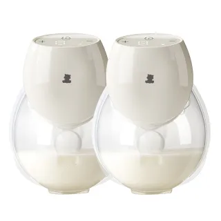 【Snowbear 小白熊】智允 免手持穿戴式電動吸乳器2入(擠乳器 吸乳器 擠奶器 電動吸乳器 集乳器 吸奶器)
