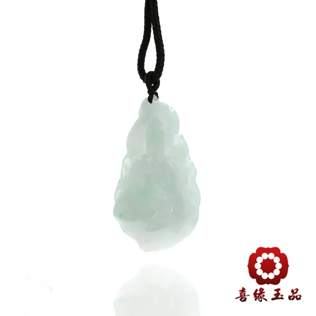 【喜緣玉品】觀音 天然翡翠A貨 晴水 火焰 玉觀音玉墜-僅此一品(開運風水)(直)