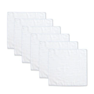 【奇哥】紗布手帕29x29cm 6入(紗布巾 方巾 口水巾 餵奶巾 洗臉巾 拍嗝巾)