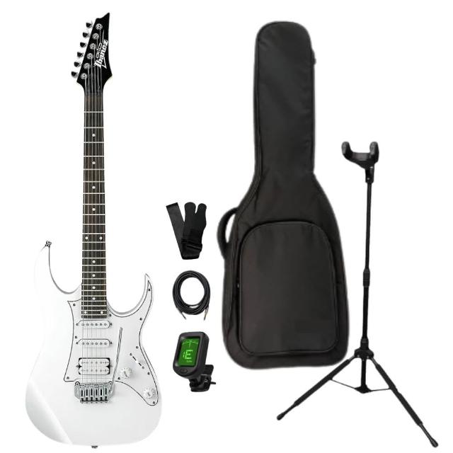 【IBANEZ】GRG140-WH 電吉他+琴架豪華組 白(原廠公司貨)