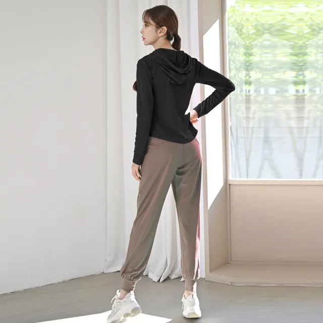 【BODYAIR】簡約小收腰連帽外套(瑜珈.運動.慢跑.透氣.舞蹈.運動外套)