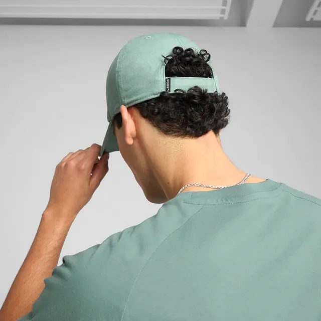 【PUMA】棒球帽 Basic NO.1 Patch 綠 白 可調帽圍 吸濕排汗 運動 老帽 帽子(025997-04)