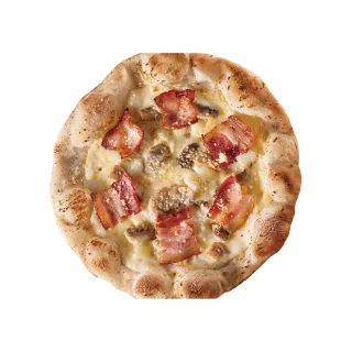 【金品】拿坡里乳酪蘑菇培根8吋比薩290g/盒(雙倍起司/Pizza/披薩/比薩/冷凍食品/點心/晚餐)