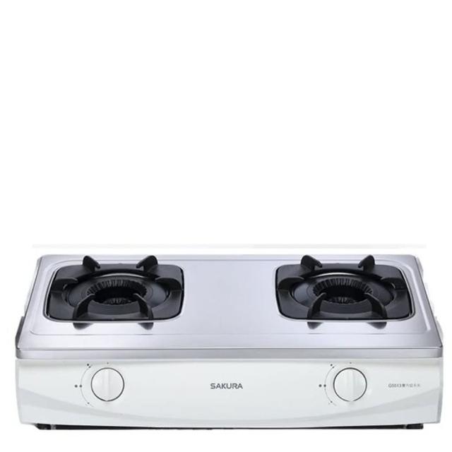 【SAKURA 櫻花】雙口台爐G5513瓦斯爐NG1/LPG(G-5513S基本安裝)