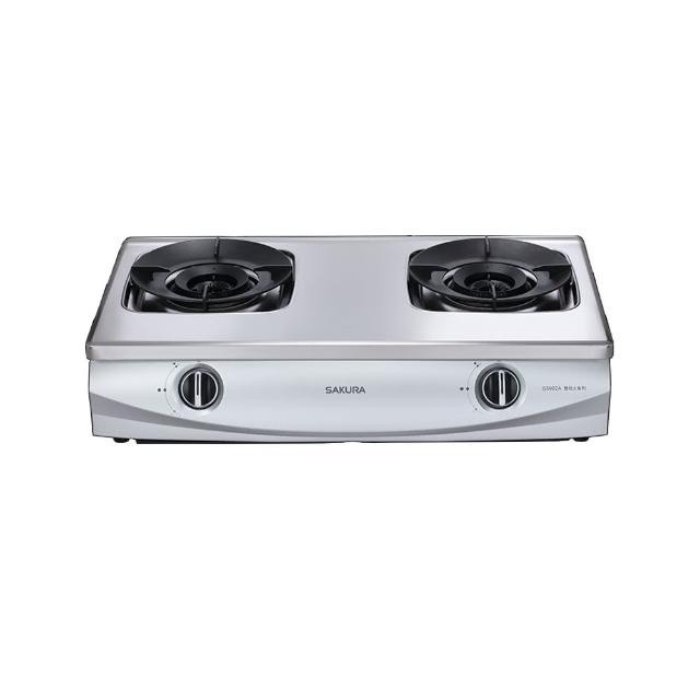 【SAKURA 櫻花】雙口雙炫火台爐瓦斯爐NG1/LPG(G-5902AS基本安裝)