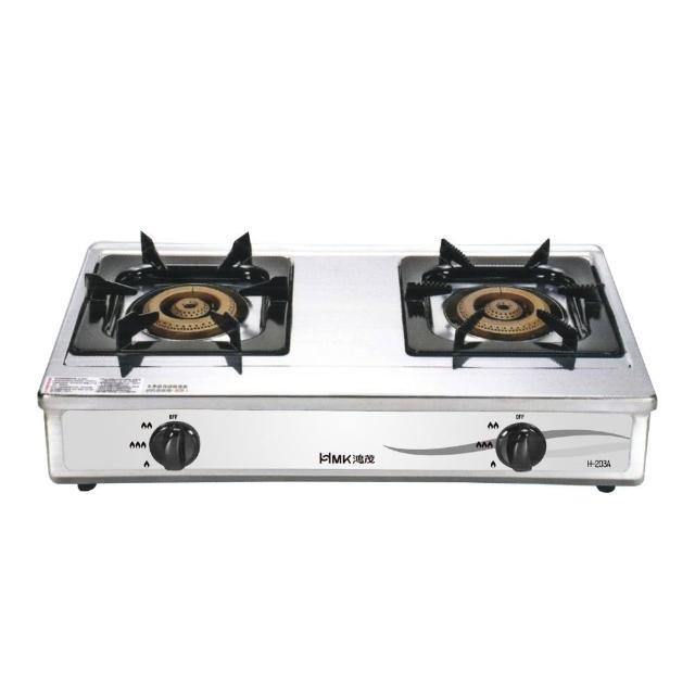 【HMK 鴻茂】二口爐台爐瓦斯爐(H-203A基本安裝)