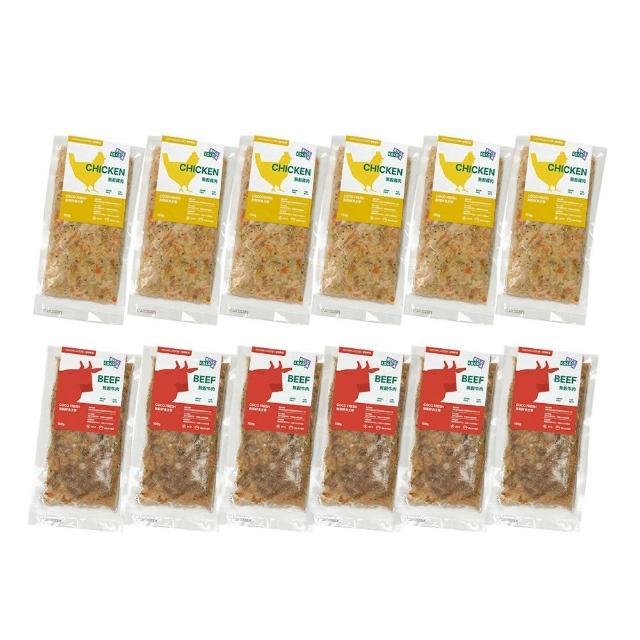 【COCONILLA 口口迷】2口味共12包入(主食 寵物鮮食 無穀鮮食 狗主食 貓濕食)