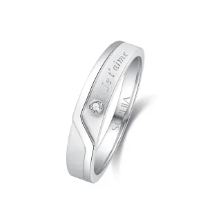 【蘇菲亞珠寶】PT950鉑金 紅毯 鑽石結婚對戒-男戒