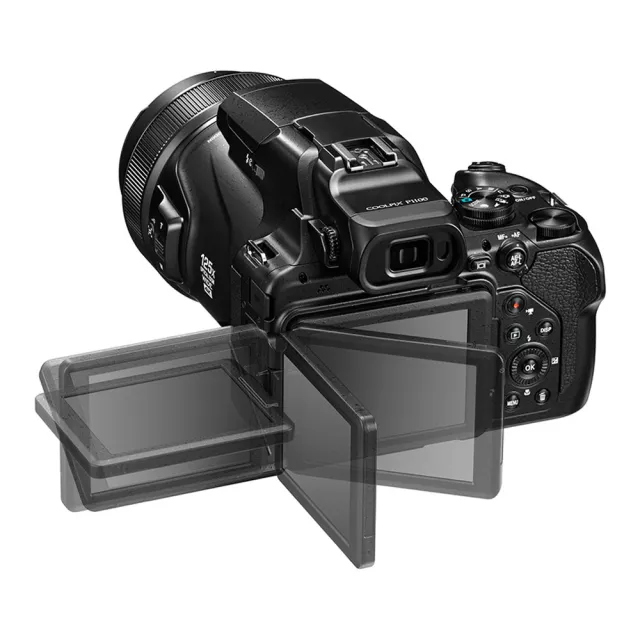 【Nikon 尼康】COOLPIX P1100 輕便數位相機 125 倍光學變焦 + 再加一顆原廠電池(公司貨-戶外128G續航組)