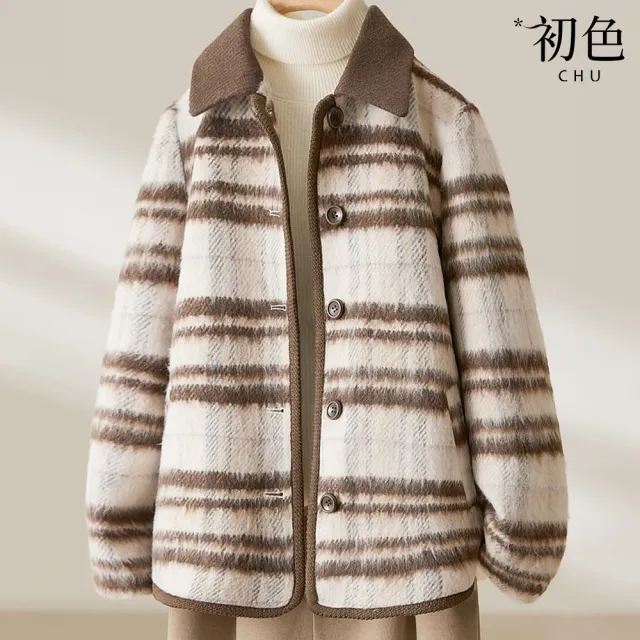 【初色】冬季防寒科技棉科技保暖纖維棉服寬鬆長袖外套-15款任選-38977(M-2XL/F可選)