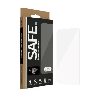 【PanzerGlass】iPhone 14/13/13 Pro/16e 6.1吋 SAFE 2.5D 耐衝擊高透強化玻璃保護貼(黑)