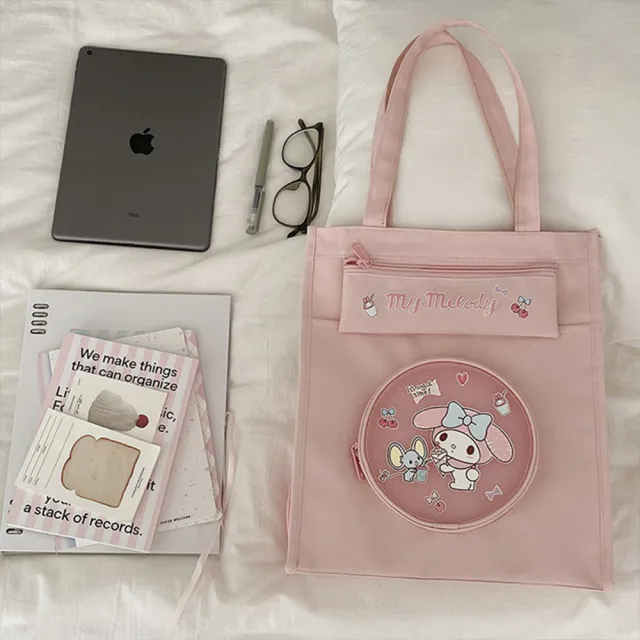【SANRIO 三麗鷗】雙11 三麗鷗大容量多隔層補習袋手提袋 可裝A4(酷洛米/大耳狗/美樂蒂/帕恰狗)