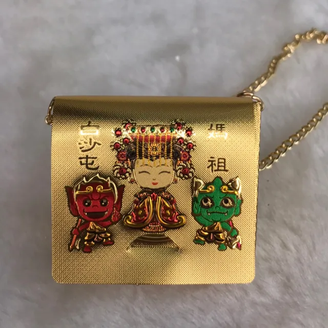【三省堂】白沙屯媽祖金箔書包吊飾X10入(天上聖母媽祖開運祈福書包正版 拱天宮授權)