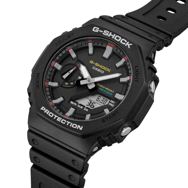 【CASIO 卡西歐】G-SHOCK原創配色雙顯錶(GA-2100RL-1A)