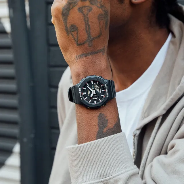 【CASIO 卡西歐】G-SHOCK原創配色雙顯錶(GA-2100RL-1A)