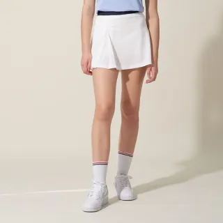 【ELLE ACTIVE】女款 剪接配色短裙/褲裙-白色(EA24M2W2101#90)