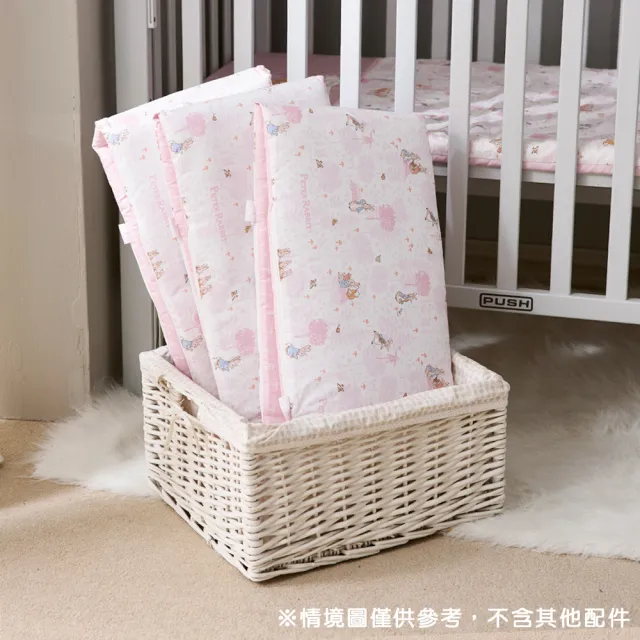 【奇哥官方旗艦】悅讀比得兔大床可拆洗護圈/床圍 370x29cm(嬰兒床圍 寶寶防撞 安全防護 床邊護欄 防螨抗菌)