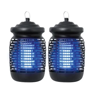 【KINYO】15W電擊式捕蚊燈UVA誘蚊燈管捕蚊器/補蚊燈-紫外線誘蚊+電擊KL-9150(二入組)