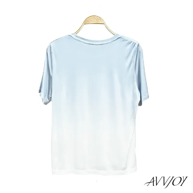 【AVVJOY 艾薇卓爾】漸層凉感衣(上衣 T恤 大學T 短袖t 短袖t恤 CL2317109)