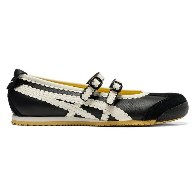 【Onitsuka Tiger】鬼塚虎 黑底白虎爪紋 MEXICO 66 TGRS 休閒鞋 (1182A678-001)