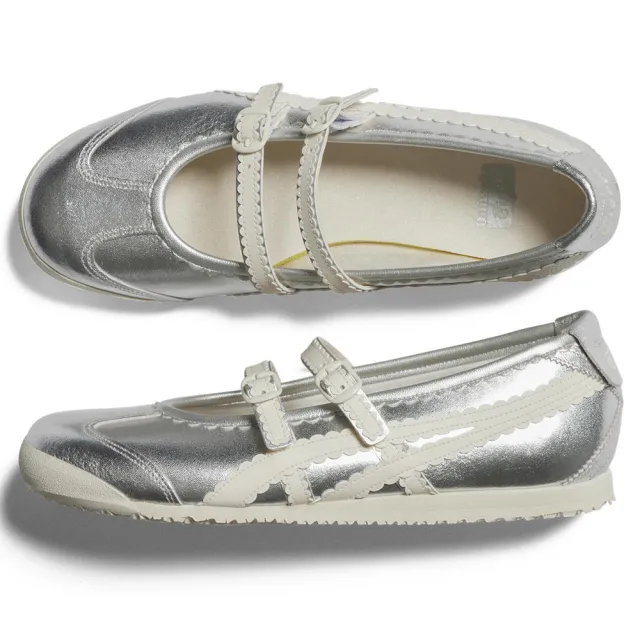 【Onitsuka Tiger】鬼塚虎 銀底白虎爪紋 MEXICO 66 TGRS 休閒鞋 (1182A660-020)