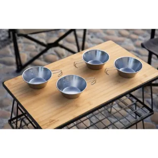 【Chill Outdoor】柯曼 304不鏽鋼雪拉碗大款2入(露營多用碗 雪拉杯 可直火加熱 可堆疊 野炊登山)