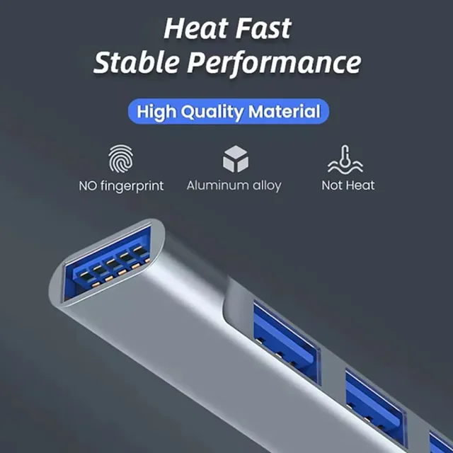 【Bill Case】高階Type C USB雙規4孔 USB3.0 2.0轉接HUB 灰(支持iPhone15 16全新系列)