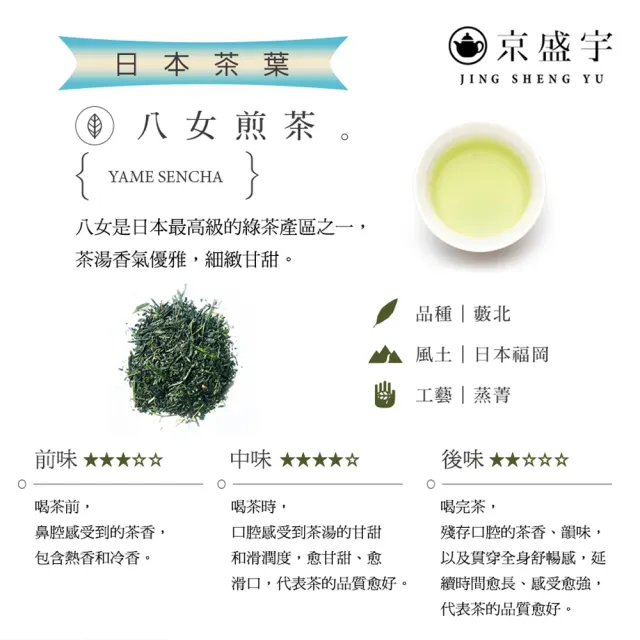 【京盛宇】日本綠茶茶包組 共2袋30入 2.5gx30(綠茶/八女煎茶/日本茶葉)