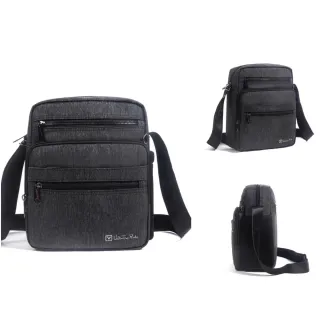 【Valentino Rudy 范倫鐵諾.路迪】日系多隔層機能收納休閒橫式斜背/側背包(七夕情人節禮物 送禮 男包)