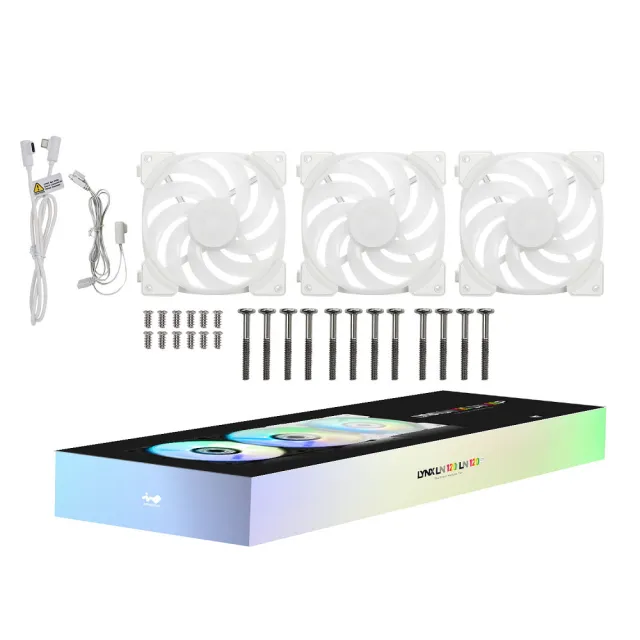【InWin 迎廣】LYNX LN120P 白色 ARGB風扇 3顆裝組(LN系列)