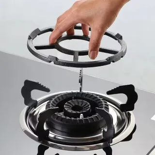 【PUSH!】廚房用品新款瓦斯爐灶支架四爪五爪通用炒鍋小奶鍋防滑奶鍋架煤氣灶臺架子(防滑奶鍋支架2入 D360)