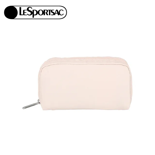 【Lesportsac】Rectangular Cosmetic 長形化妝包 收納包 送禮 禮物 推薦 女包(晨曦桃粉)