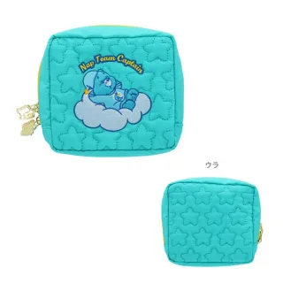 【小禮堂】Carebear 彩虹熊 方形化妝包 星星款(平輸品)