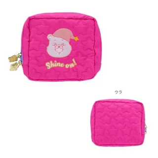 【小禮堂】Carebear 彩虹熊 方形化妝包 星星款(平輸品)