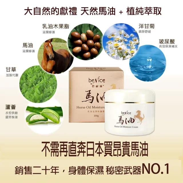 【BeNice 碧耐絲】馬油滋潤修護霜(100ml)
