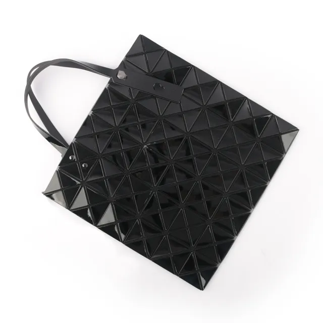 【ISSEY MIYAKE 三宅一生】BAO BAO LUCENT 6X6 亮面手提包(黑色)
