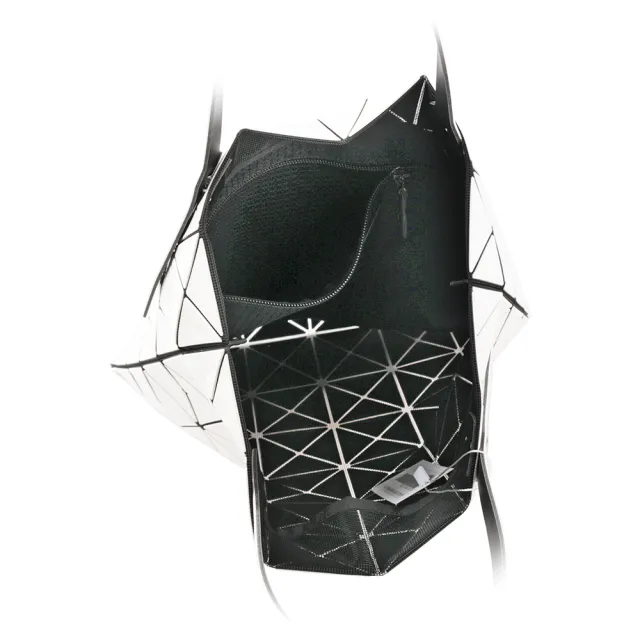 【ISSEY MIYAKE 三宅一生】BAO BAO LUCENT 6X6 亮面手提包(白色)