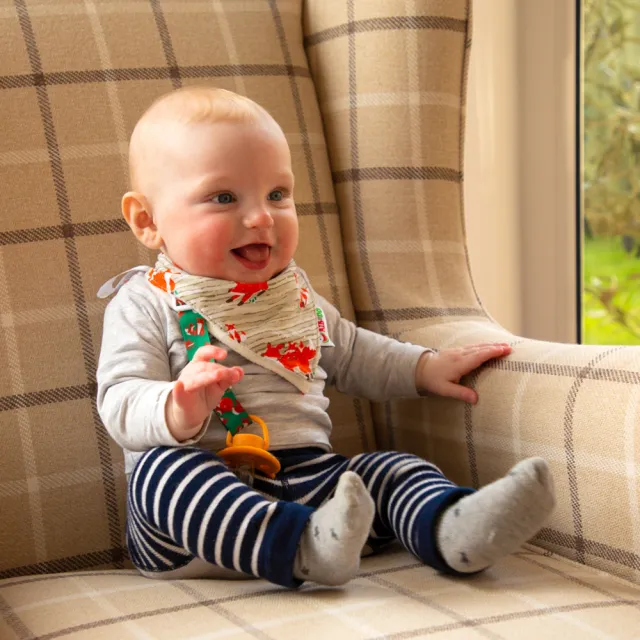 【英國BiBADO】雙層竹纖維口水巾圍兜 嬰兒 三角圍兜(多款可選)