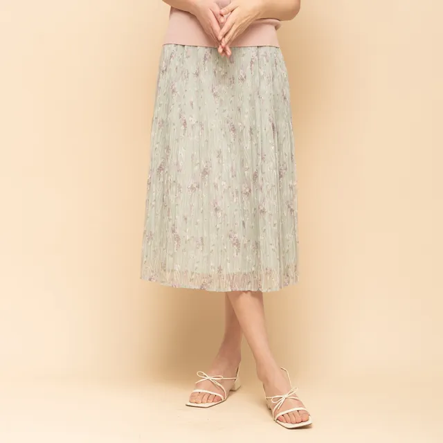 【perng yuh 芃諭名品】清新粼粼 碎花 百褶裙(2025 SS Collection|4A春夏新品上市)