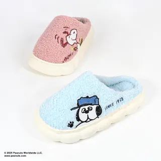 【SNOOPY 史努比】任選-史努比Snoopy絨毛泡泡氣墊止滑拖鞋_單雙_多款選(厚底 止滑 靜音 氣墊感)