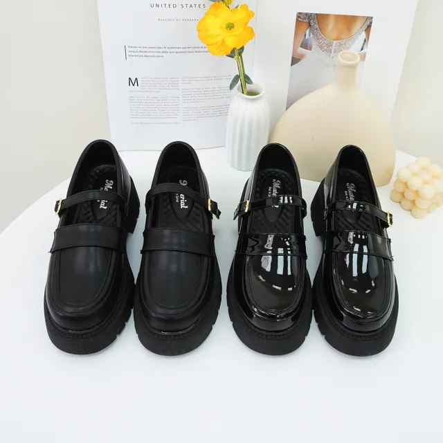 【MATERIAL 瑪特麗歐】全尺碼23-27 女鞋 樂福鞋 MIT簡約厚底瑪莉珍鞋 T53100(樂福鞋)